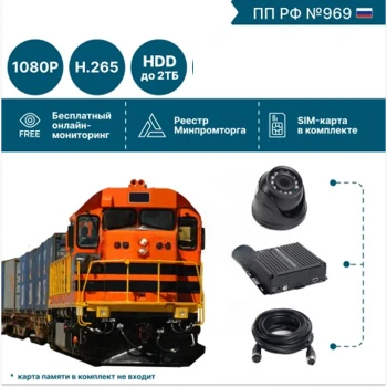 на 2 камеры для общественного транспорта  NSCAR BUS201 FullHD_HDD